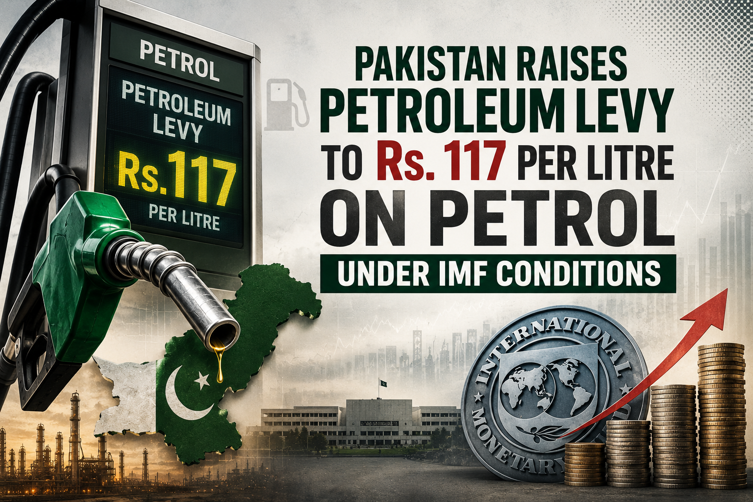 Pakistan Raises Petroleum Levy to Rs. 117 Per Litre on Petrol Under IMF Conditions