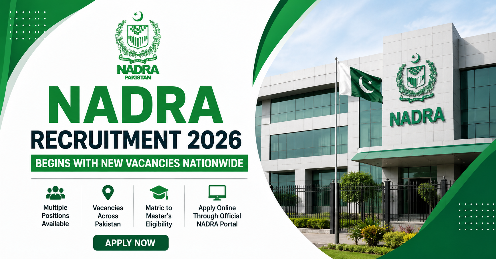 NADRA Recruitment 2026 Begins with New Vacancies Nationwide