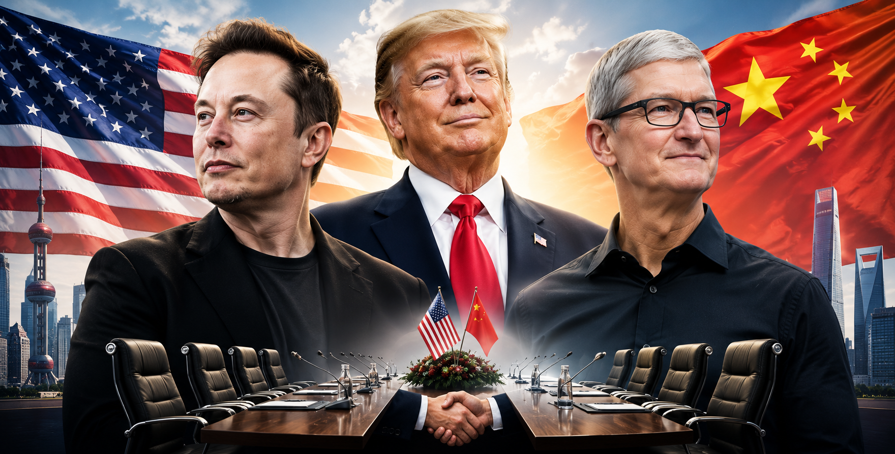 Elon Musk and Apple CEO Tim Cook Set to Join Trump at China Summit