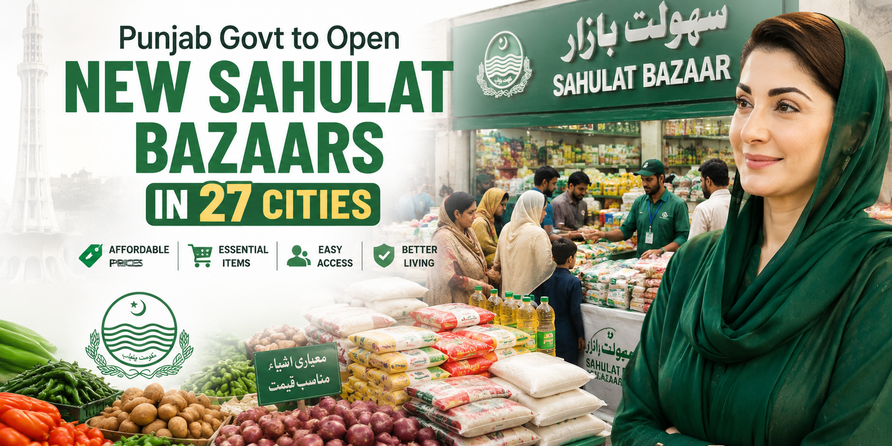 Punjab Govt to Open New Sahulat Bazaars in 27 Cities