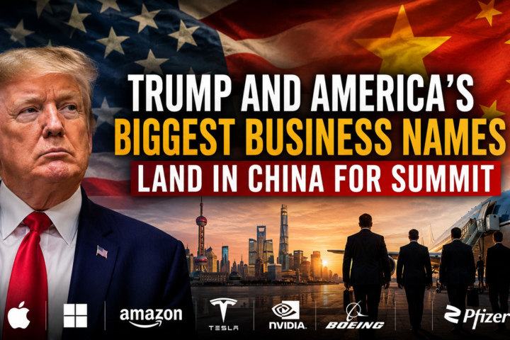 US President Donald Trump and America's Biggest Business Names Land in China for Summit