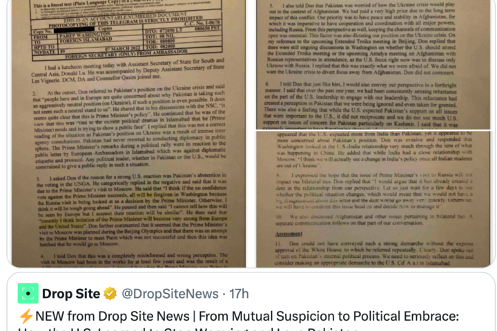 Leaked Cypher Claims US Linked Imran Khan's Removal to Moscow Visit — 'Everything Would Be Forgiven'