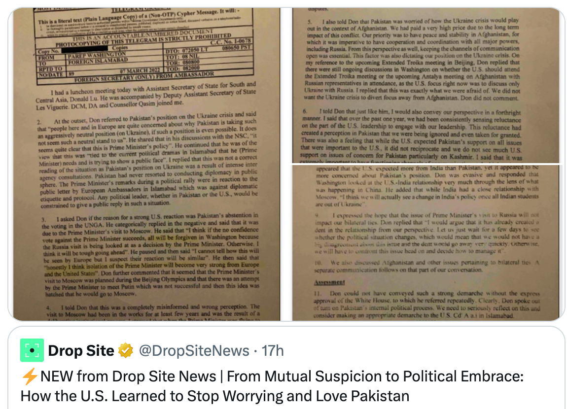 Leaked Cypher Claims US Linked Imran Khan's Removal to Moscow Visit — 'Everything Would Be Forgiven'