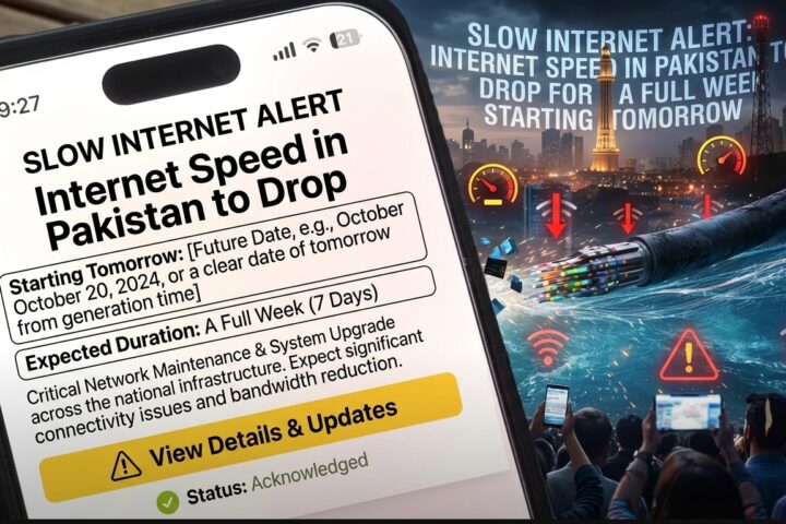 Slow Internet Alert: Internet Speed in Pakistan to Drop for a Full Week Starting Tomorrow