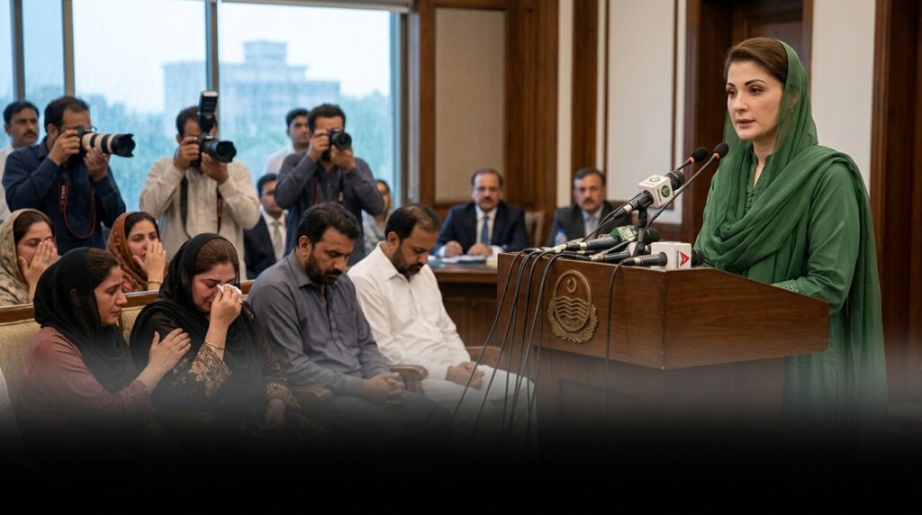 Punjab CM Maryam Nawaz Announces Rs. 2 Million Aid for Roof Collapse Victims’ Families